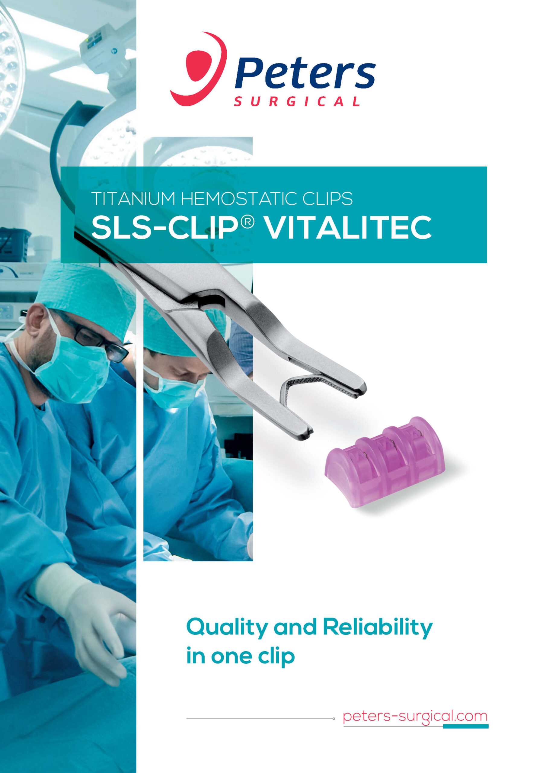 Каталог продукции «Титановые гемостатические клипсы SLS-CLIP VITALITEC». Peters Surgical
